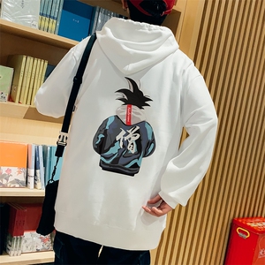 新款潮流青少年秋季男女同款连帽卫衣宽松印花百搭套头W01---p30图片