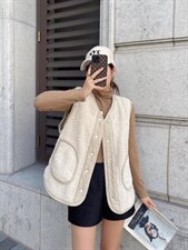 现货皮毛一体马甲，女装马甲，魅力布梵