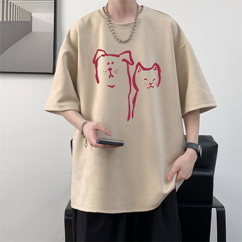 麂皮绒短袖t恤男大码半袖男 大皂风 JD82378-P25图片