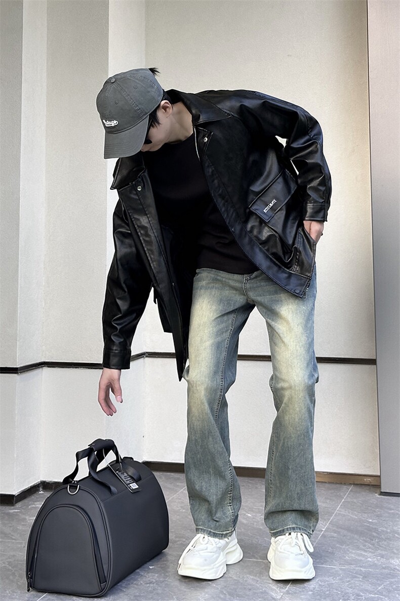 春季美式复古微喇叭牛仔裤高街休闲裤男款长裤1412-2/992/P60,男装休闲裤,星座1412-2