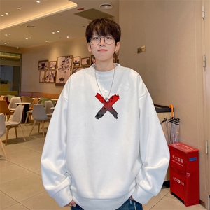 华夫格！华夫格上衣男圆领华夫格卫衣男大码长袖t恤男HY231-特P23图片