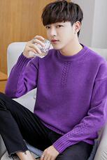 小宝5702针织衫男圆领毛衣2021春秋季新款男士套头打底衫毛线衣，男装针织衫/毛衣，电商D310（原电商305）