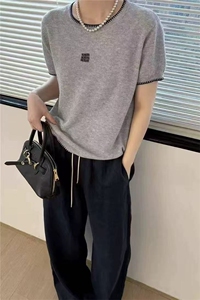 夏季新款圆领针织短袖时尚百搭有气质图片