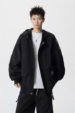 可二开发光贴片连帽工装冲锋衣大码M-5XL夹克男JK78076P85控128，男装夹克，星座227-7