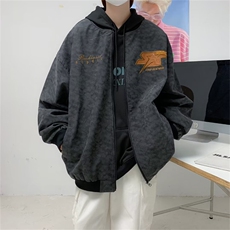 五角星设计感潮飞行员教练夹克新款美式复古宽松外套男W3731-P78，男装夹克，星座512-2
