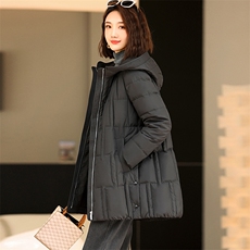 2024冬装新款时尚百搭潮流气质中长款休闲减龄羽绒服外套女，女装羽绒服，丽影随形