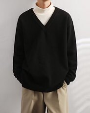 男士冬季V领毛衣韩版潮流慵懒风针织衫M2309P48，男装针织衫/毛衣，星座1116-2