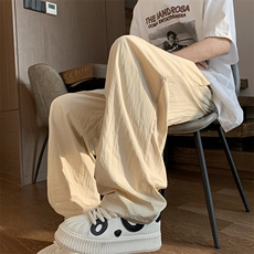 多巴胺休闲裤男女韩版潮流阔腿帅气2025夏季ins长裤K6230-P33，男装休闲裤，星座412-3