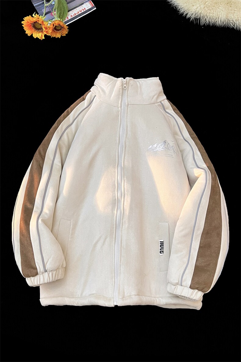 加绒加厚棉衣棉服雪山印花面包服立领棉袄外套量大有差1619H-P90,男装棉衣,星座207