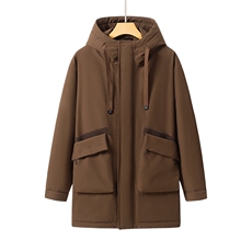 羽绒服男士冬季中长款大衣外套加厚兔毛内胆派克服男款2900-P380，男装羽绒服，电商A355（原A415）