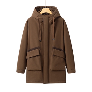 羽绒服男士冬季中长款大衣外套加厚兔毛内胆派克服男款2900-P380图片