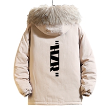 MM48002-P130冬季大毛领衣男士大码加厚袄男服砖墙挂拍，男装棉衣，电商A040A