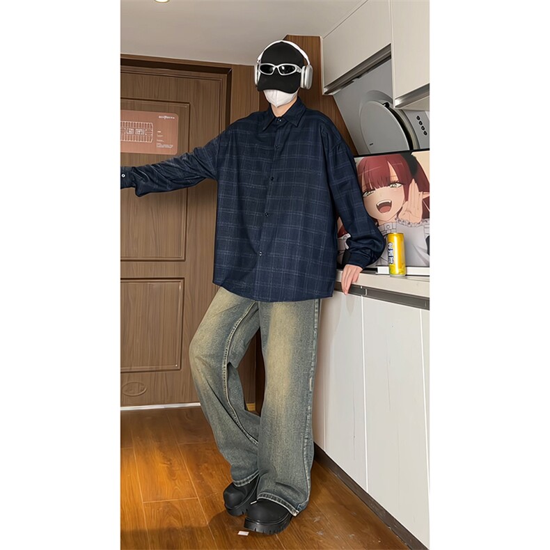 厚款格子衬衫男KD627-P30,男装衬衫,电商D312-1