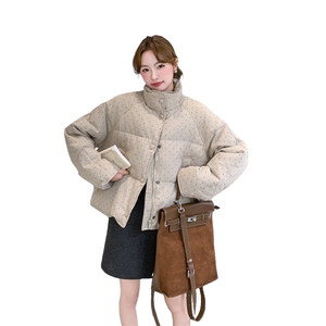 现货 韩系立领波点短款羽绒服5813-P235-K328图片