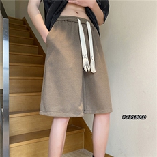 夏季新款港风纯色冰丝裤潮流宽松休闲短裤B315-K23229-p35控48，男装休闲裤，电商B315