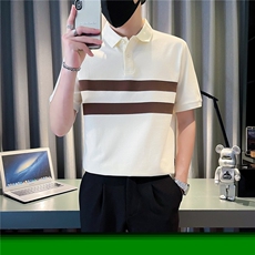 现货2025夏季新款社会小伙拼色polo衫男短袖T恤TX07P55控78，男装T恤，电商B276A