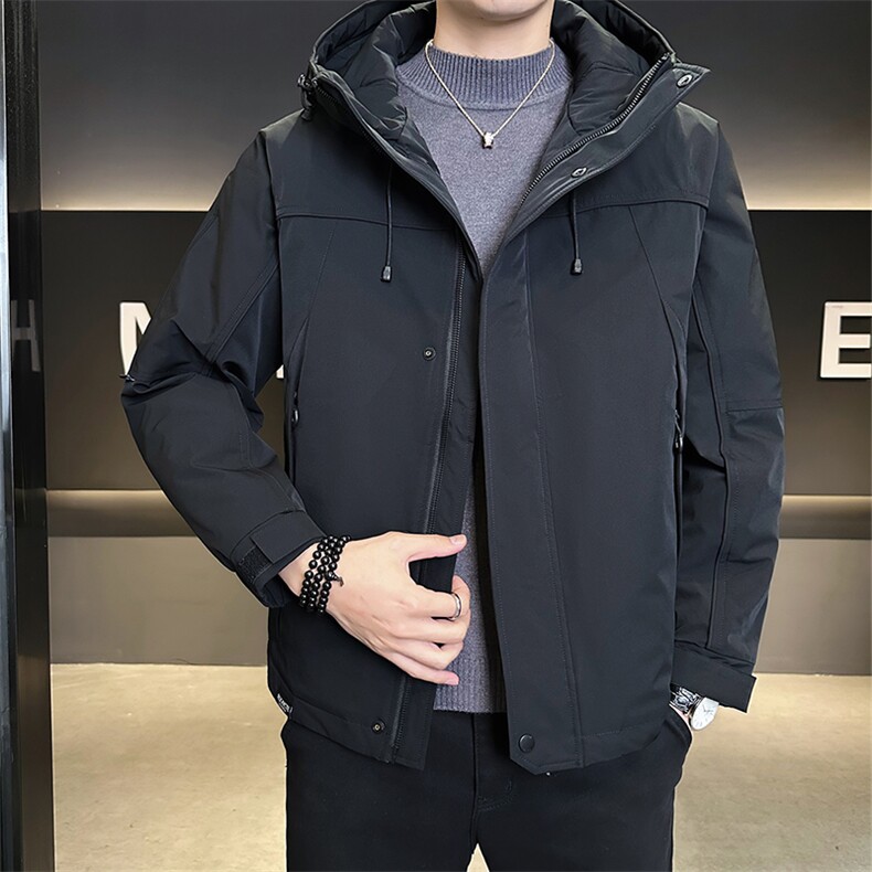 户外羽绒服男外套标50白鸭绒休闲上衣保暖连帽B317/6086/P225,男装羽绒服,电商B317