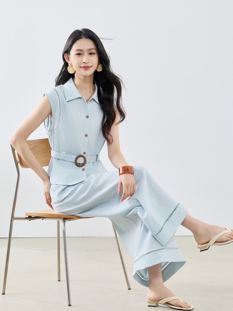 优雅淑女风两件套2026年夏季修身显瘦套装女,女装套装/套裙,梦芯尔