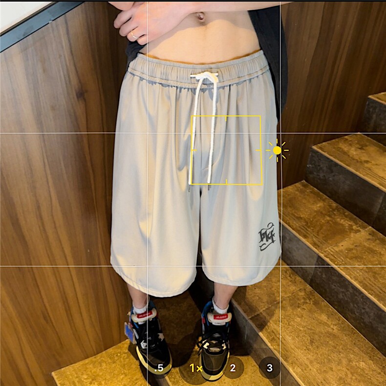 柔顺亲肤休闲百搭清爽速干植绒印花五分冰丝裤 DK508特批18图片