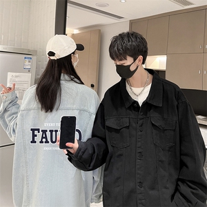 牛仔夹克男大码牛仔外套男茄克 NJ77295-P60加绒款-P75图片