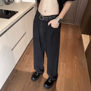牛仔长裤男宽松直筒港风版拖地裤老爹裤裤子高街ins潮 N8182图片