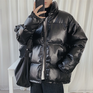 棉衣新款皮革亮面pu皮ll棉衣备货万件，主推私聊。M711    P90图片