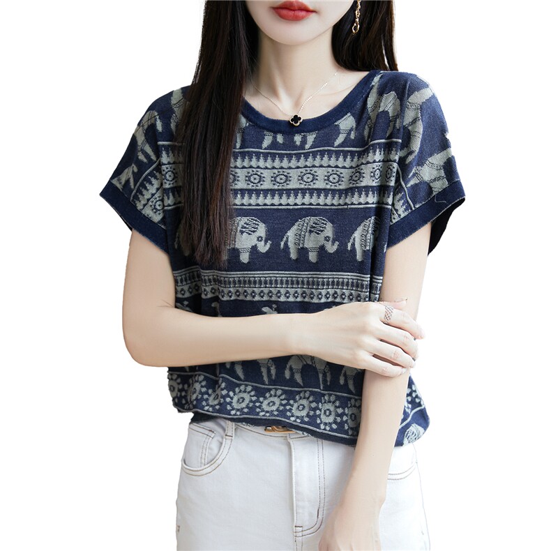 夏季新款简约天丝莱赛尔短袖女宽松百搭显瘦时尚休闲上衣,女装T恤,唐诺