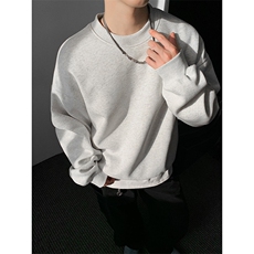 圆领加绒奥粒绒拼接500克结构板卫衣撞色短宽外套潮RH5301JR-P46，女装短外套，星座610B-1