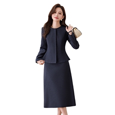 春装新款时尚气质优雅两件套套裙上衣外套+半身裙，女装套装/套裙，姿衣坊