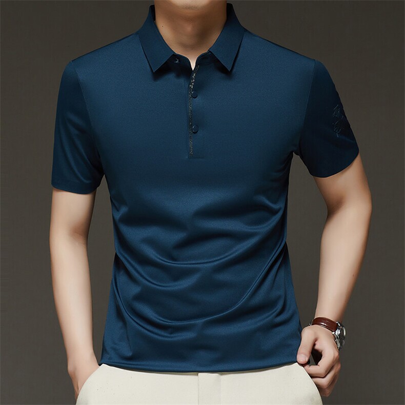 R-LS3550A夏季男士新款短袖T恤青年修身体恤休闲POLO衫图片