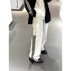 cleanfit美式复古条纹拼接白色伞兵工装裤子男，男装工装外套，星座1007（原301D）