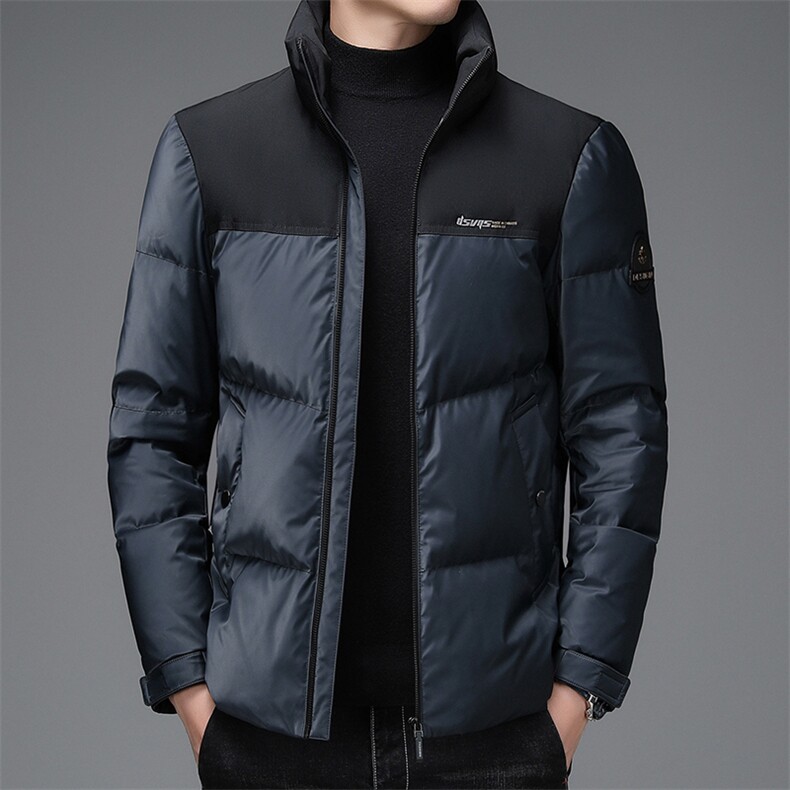 2023冬新款中青年纯色羽绒爸爸装厚羽绒服保暖外套DFLDY2021-P245，男装羽绒服，电商B212（原钱塘6029）