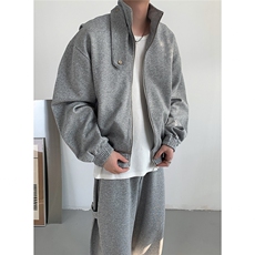 立领垫肩卫衣外套男潮牌小众设计休闲宽松夹克1001-1-WY2892-P43，男装夹克，星座1001-1