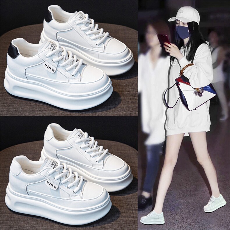 小个子厚底女鞋2024秋冬新款休闲百搭保暧加绒小白鞋,女鞋休闲鞋,电商A223