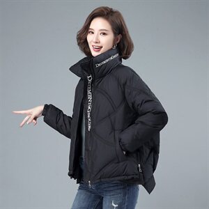 立领棉衣女短款2021新款秋冬中年妈妈小棉袄百搭加厚外套羽绒棉服