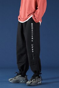 2021秋季新蒙马特港风大码男工装直筒印花九分裤休闲裤K2025-P45图片