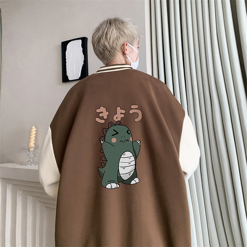 摇粒绒棒球服男大码开衫卫衣男夹克BF86037-P65,男装夹克,电商A040