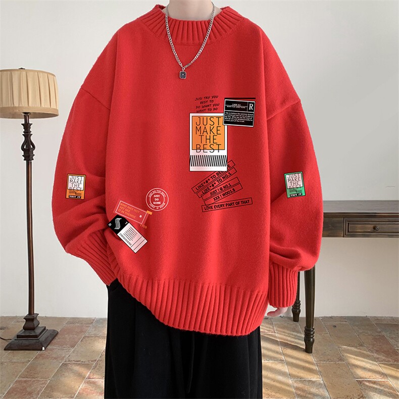 半高领毛衣男士大码针织衫男毛线衣男M18121-P45加绒款-P65,男装针织衫/毛衣,电商A040