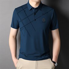 男士短袖T恤翻领POLO衫潮流轻商务夏季休闲时尚体恤上衣P55，男装Polo衫，星座1105-3