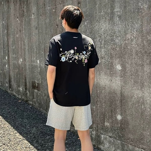 万针全刺绣工艺抖音得物高品质260克重磅纯棉双纱美式高街短袖T恤图片
