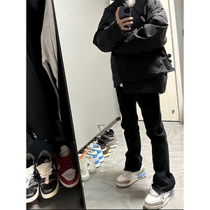 菱形格羽绒棉服男款轻薄cleanfit美式高街立领工装外套Y133/P99图片