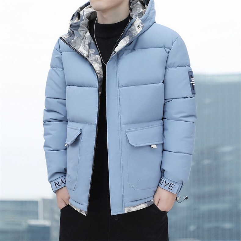 秋冬新款羽绒棉服加厚保暖棉衣男士连帽外套潮流百搭棉袄,男装棉衣,星座1013