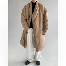 MH03-P145韩系慵懒风长款绒面棉服加厚保暖棉衣外套男，男装棉衣，星座1501-3