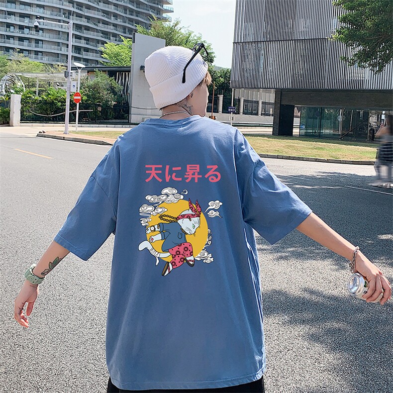 DX17012-P20纯棉短袖t恤男大码半袖打底衫宽松体恤衫港风,男装T恤,电商A040