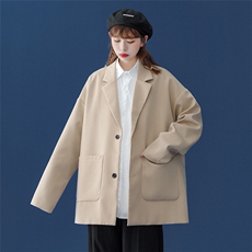 ！春新品个性宽松落肩情侣西装休闲西服外套XZ02P75控98，男装西服，A247A