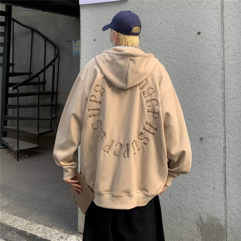 2026春新款休闲字母大码男士连帽宽松卫衣外套WY8521,女装短外套,星座1108