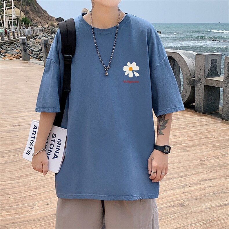 DX17059-P20纯棉短袖t恤男大码半袖打底衫宽松体恤衫港风,男装T恤,电商A040