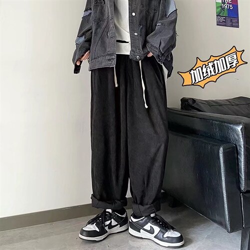 美式复古灯芯绒加绒裤子男ins潮牌秋冬A388P40,男装休闲裤,星座1116-2
