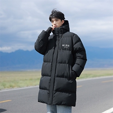 华人青年抖音直播得物品质中长款连帽男宽松外套棉衣M1626P95，男装棉衣，电商C408-1(原B339-1)