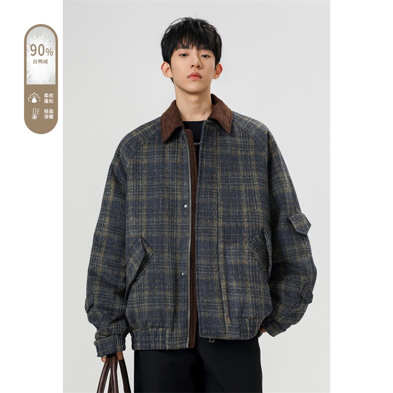 2025冬季新款港风无影大码90%白鸭绒羽绒服M-3XLG9902-特P220，男装羽绒服，电商A022